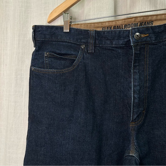Duluth 40/34 Ballroom Double Flex Relaxed Fit Jeans washed dark indigo blue - Picture 5 of 16